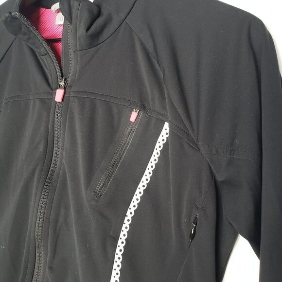 Athleta Queen Of The Mountain Running Jacket S Black Reflective‎ Zip Lightweight - Picture 3 of 11